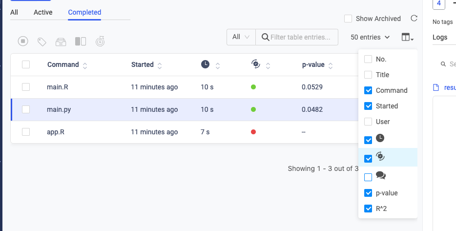 Customize Jobs dashboard