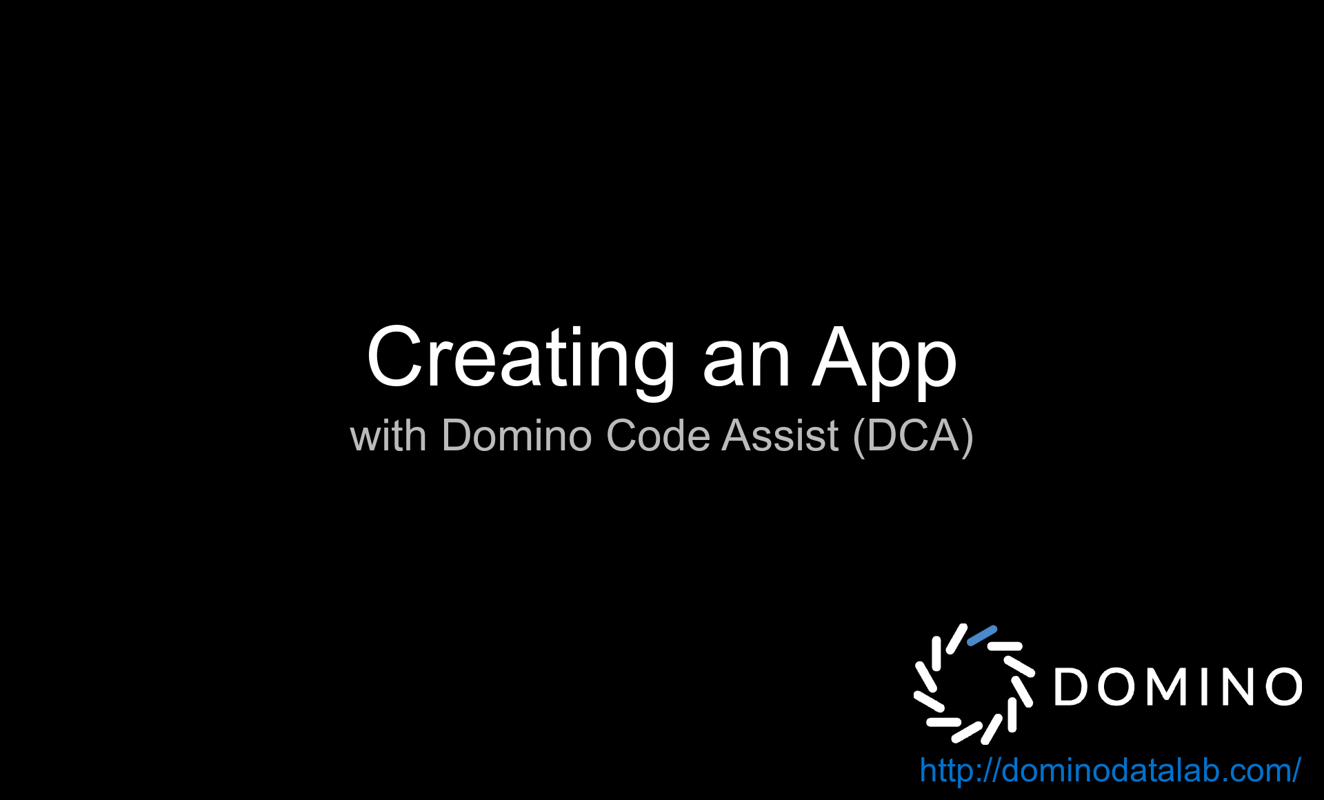 Creating an app with Code Assist