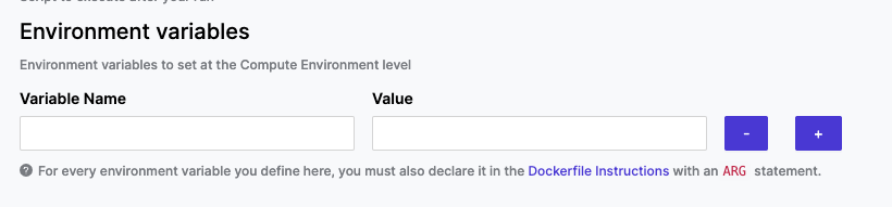 Add compute environment variables