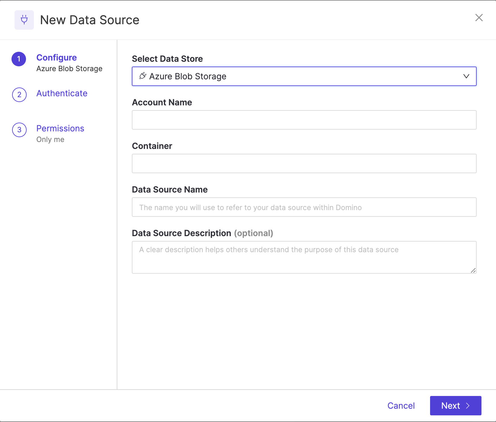 azure blob data source