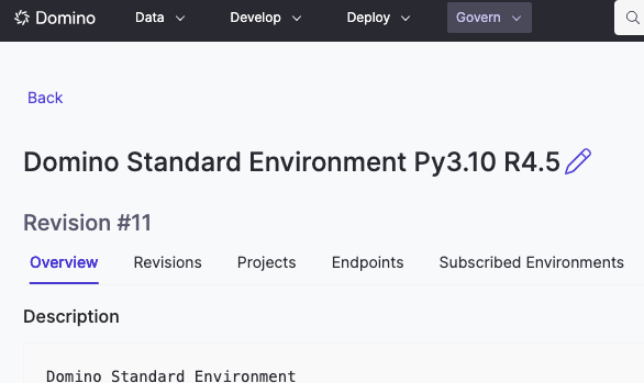 Environment Overview Pane