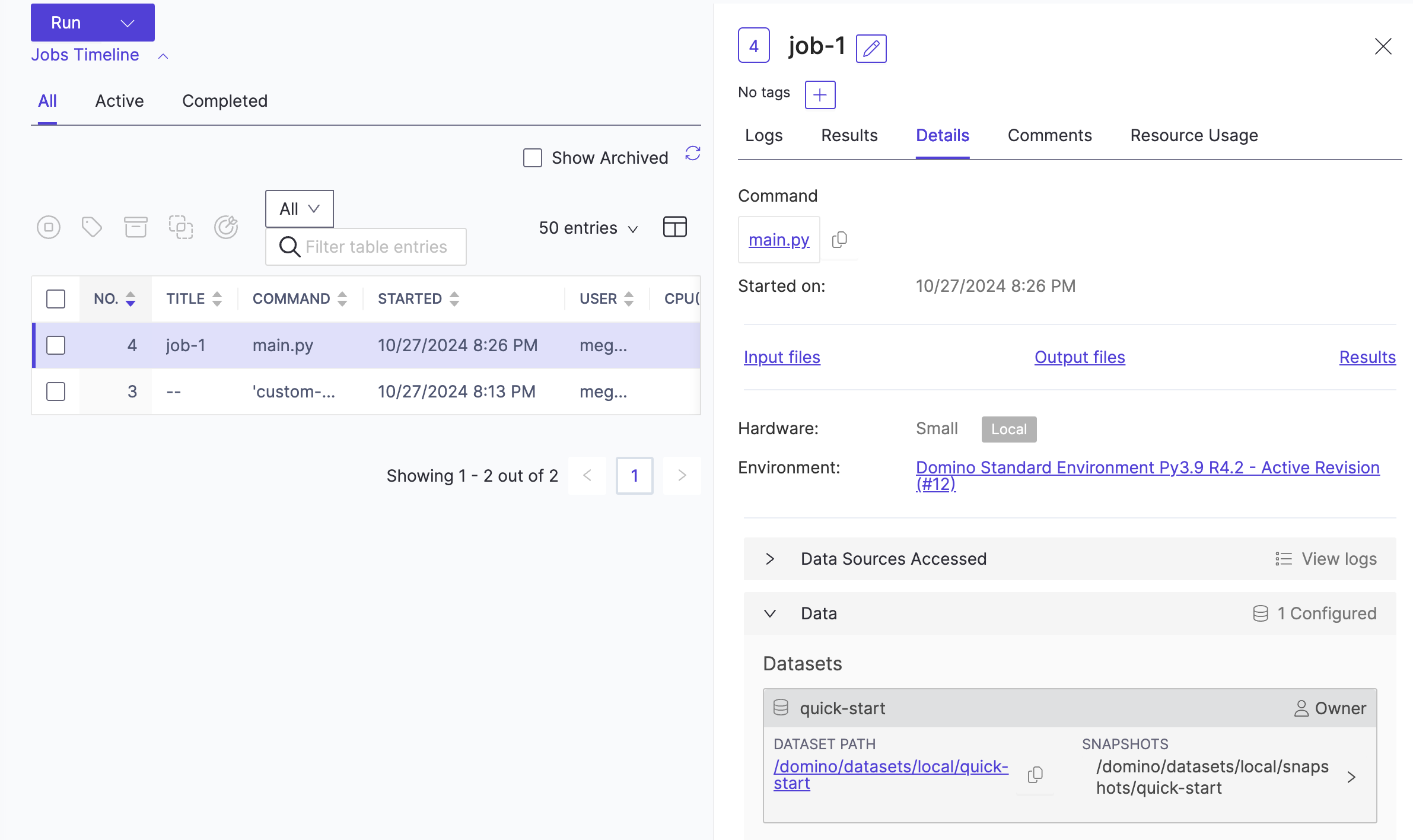 Data in selected data plane