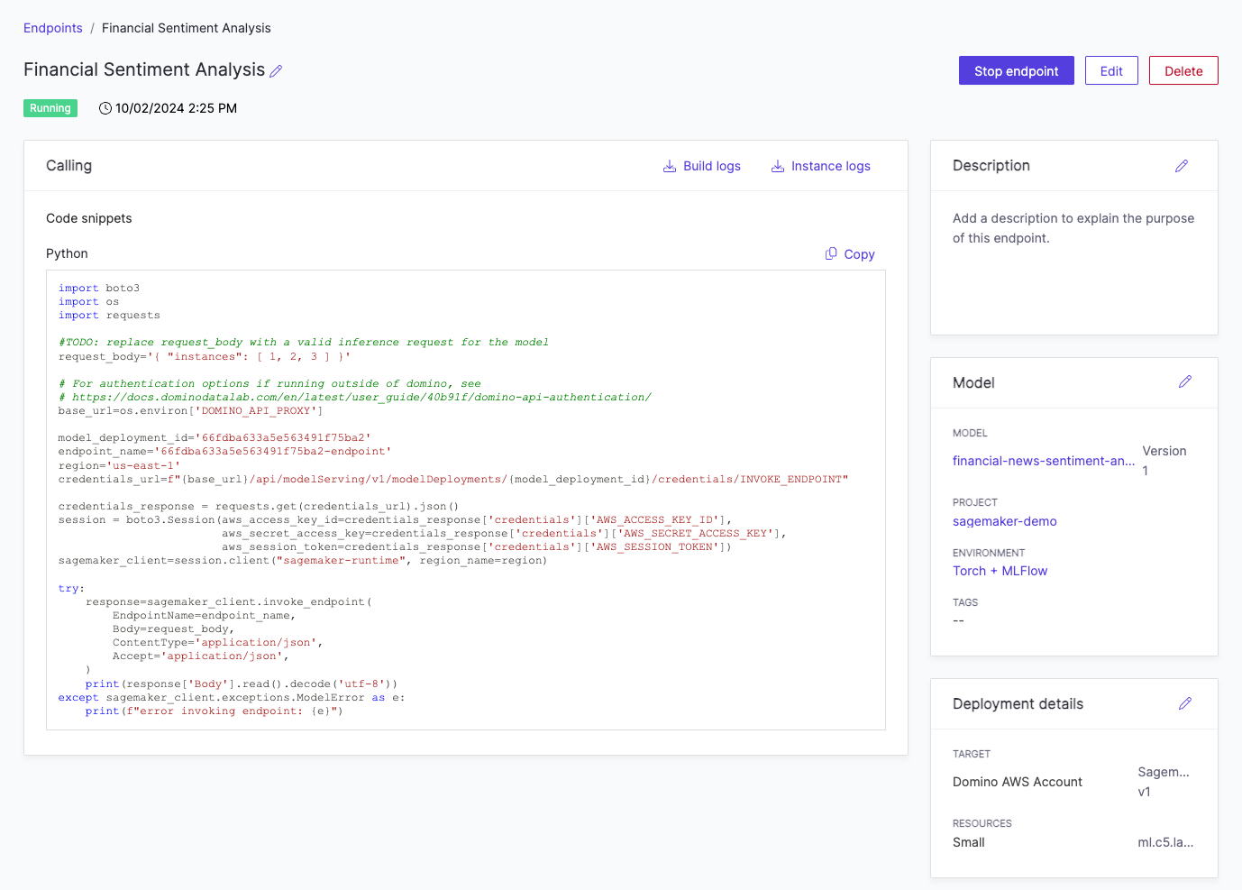 Endpoint Details