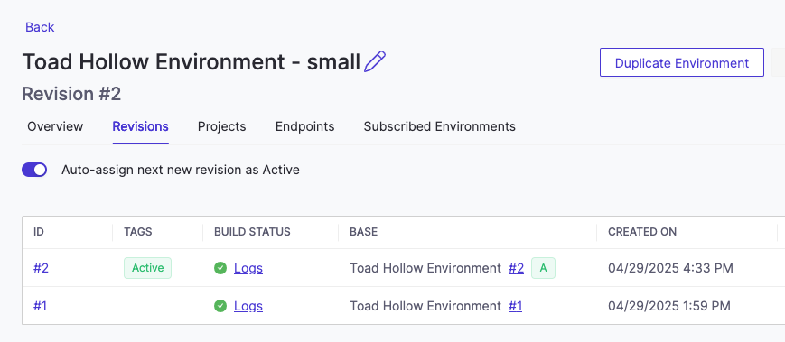 Auto-assign next new revision as Active