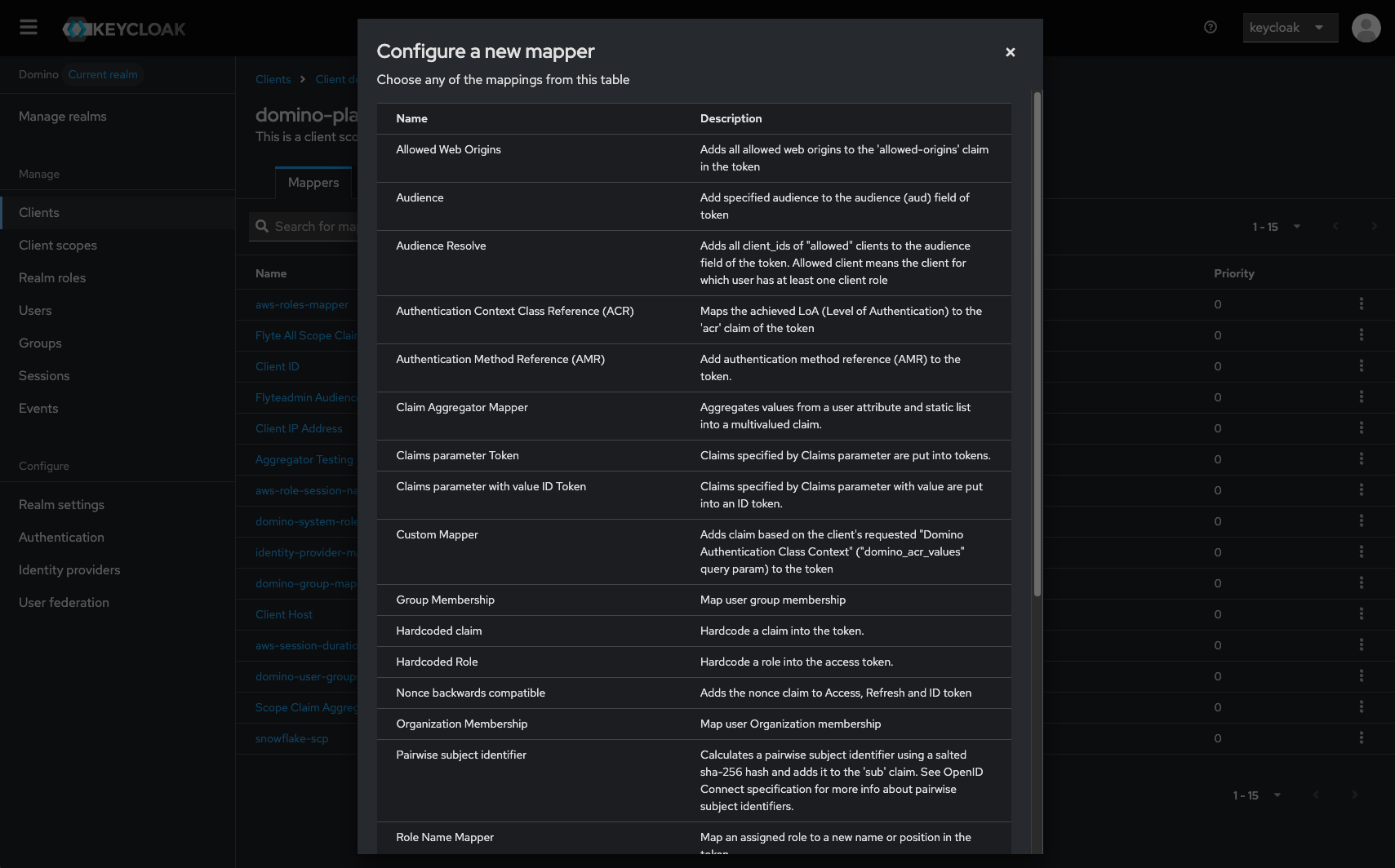 Configure mappers