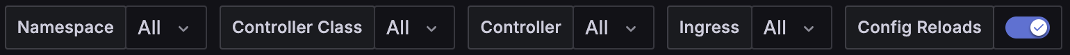 NGINX Ingress Controller dashboard filters
