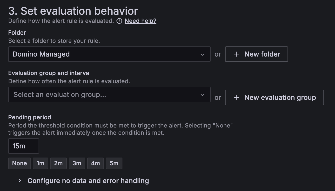 Set behaviour evaluation section