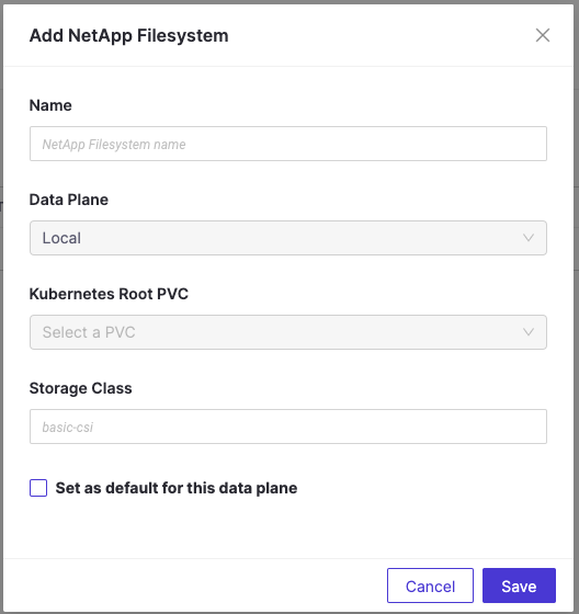 Register NetApp Filesystem