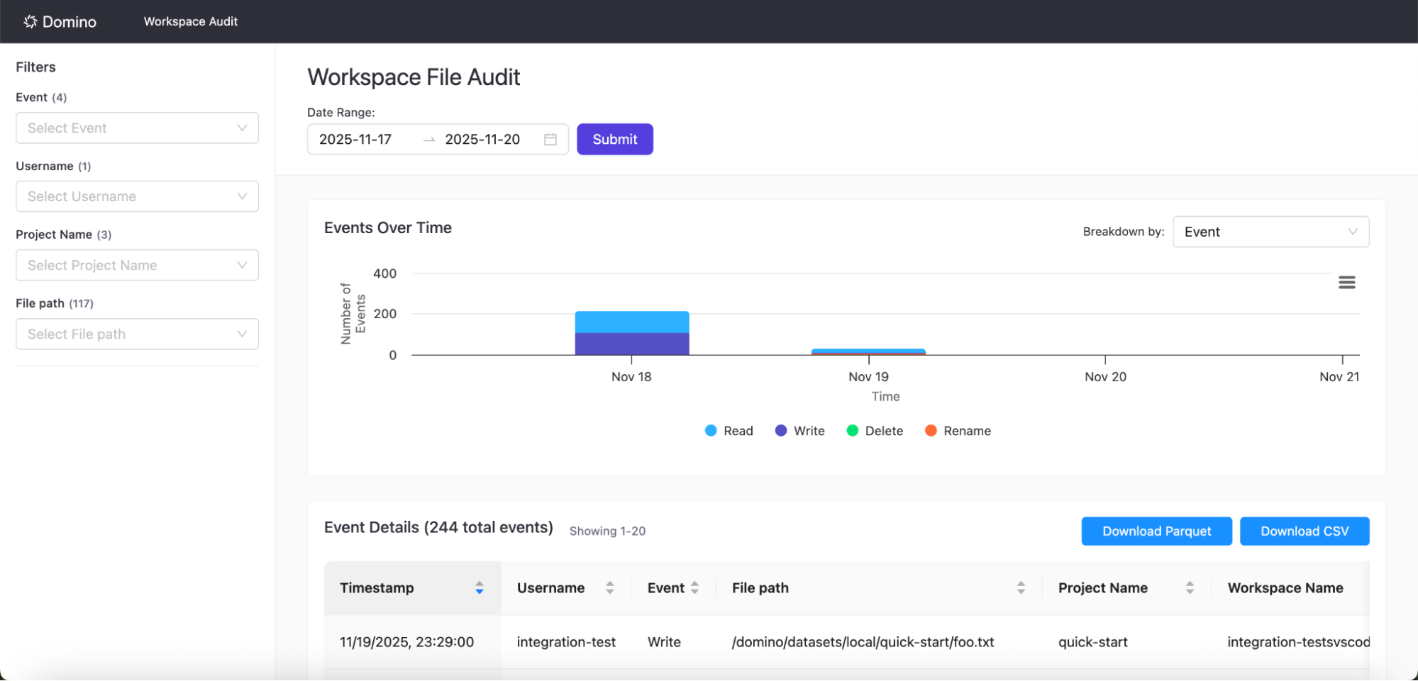 Workspace File Audit App