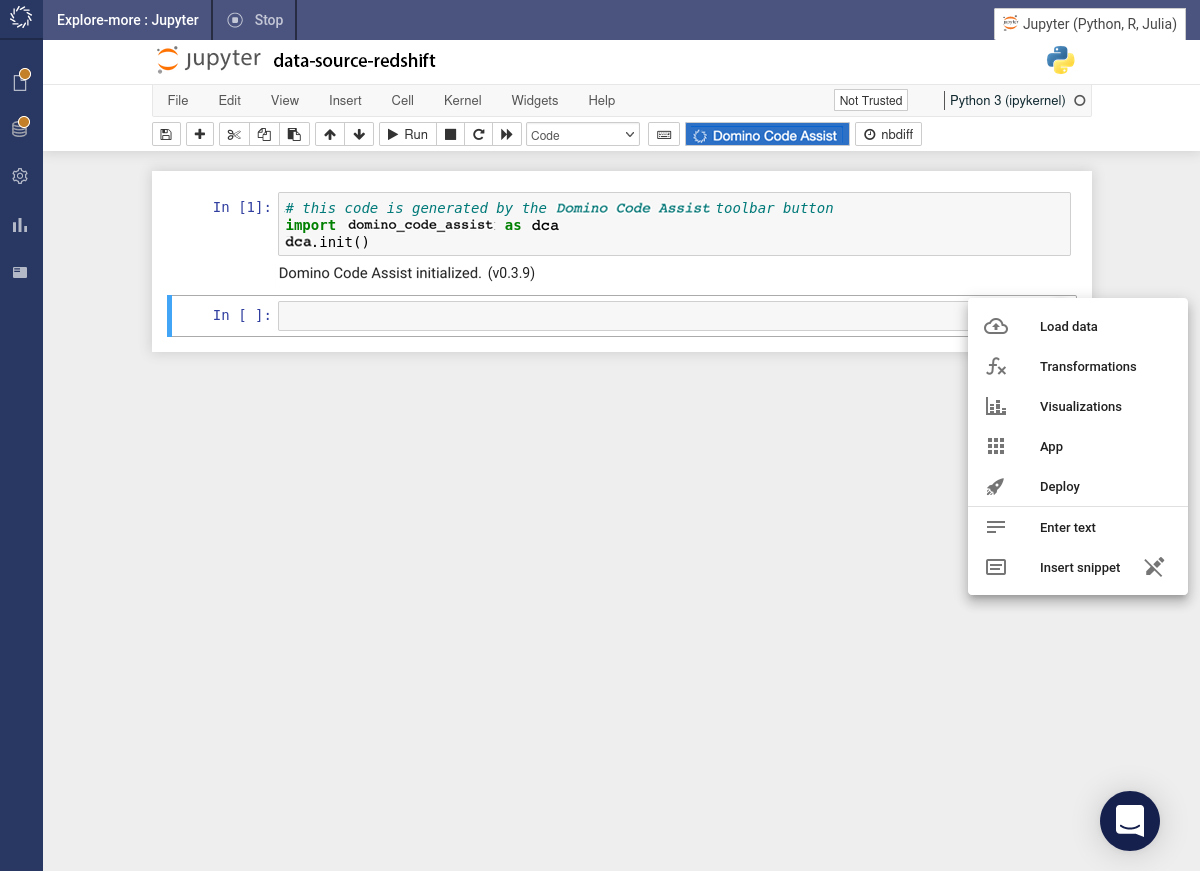 jupyter redshift cluster load data