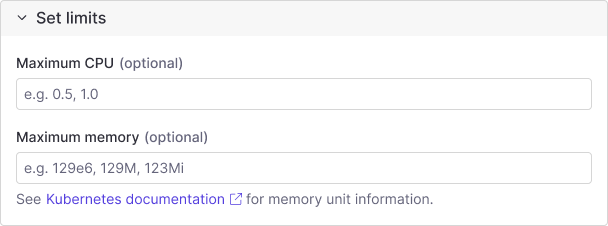 Set limits for the node pool