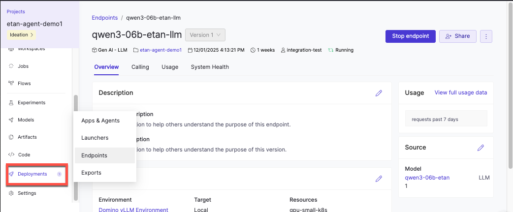 Register an agentic endpoint